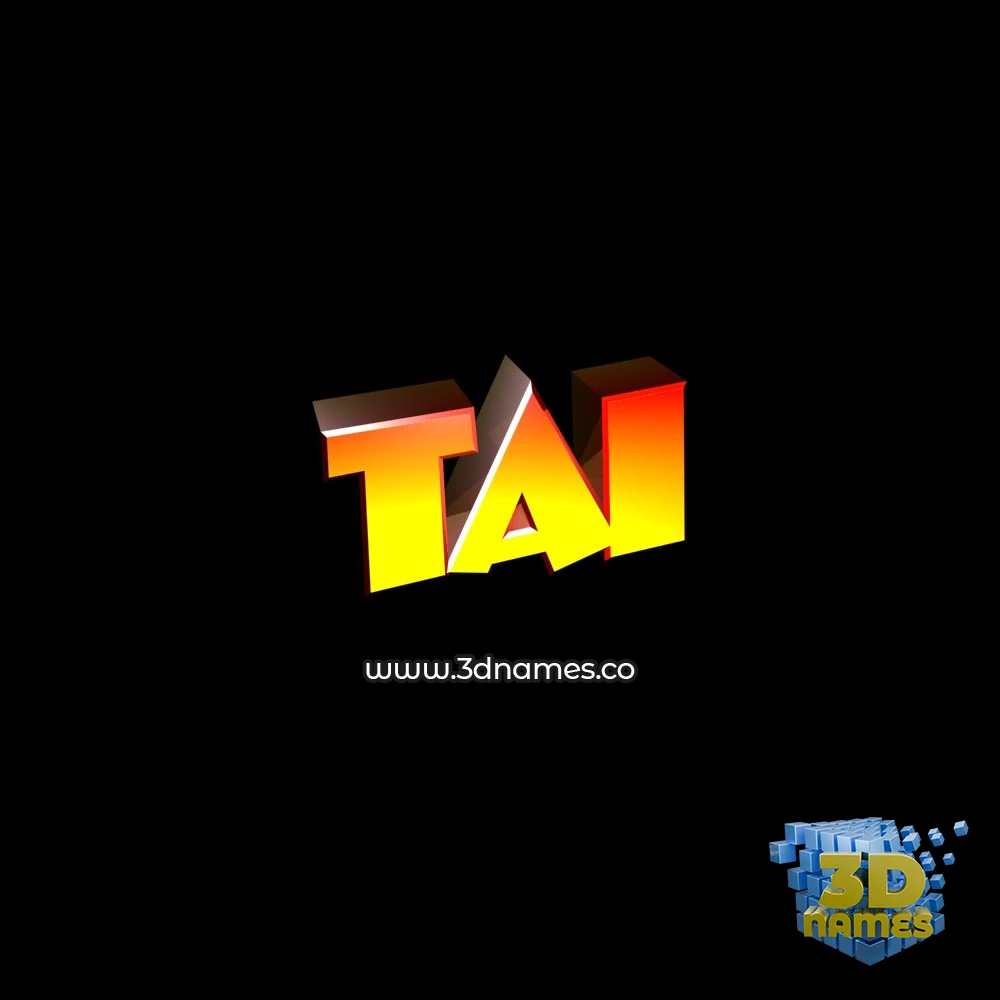 tai in Black Background style - 3D name wallpaper