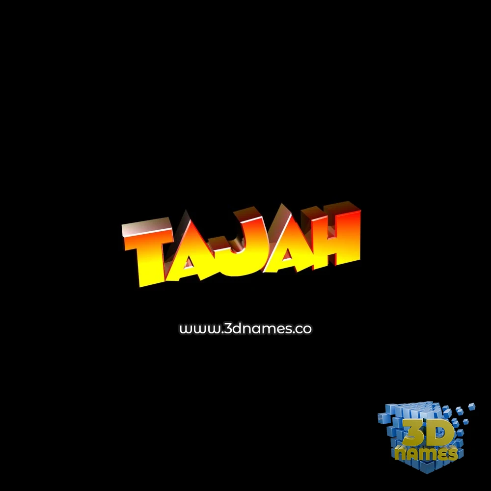 tajah in Black Background style - 3D name wallpaper