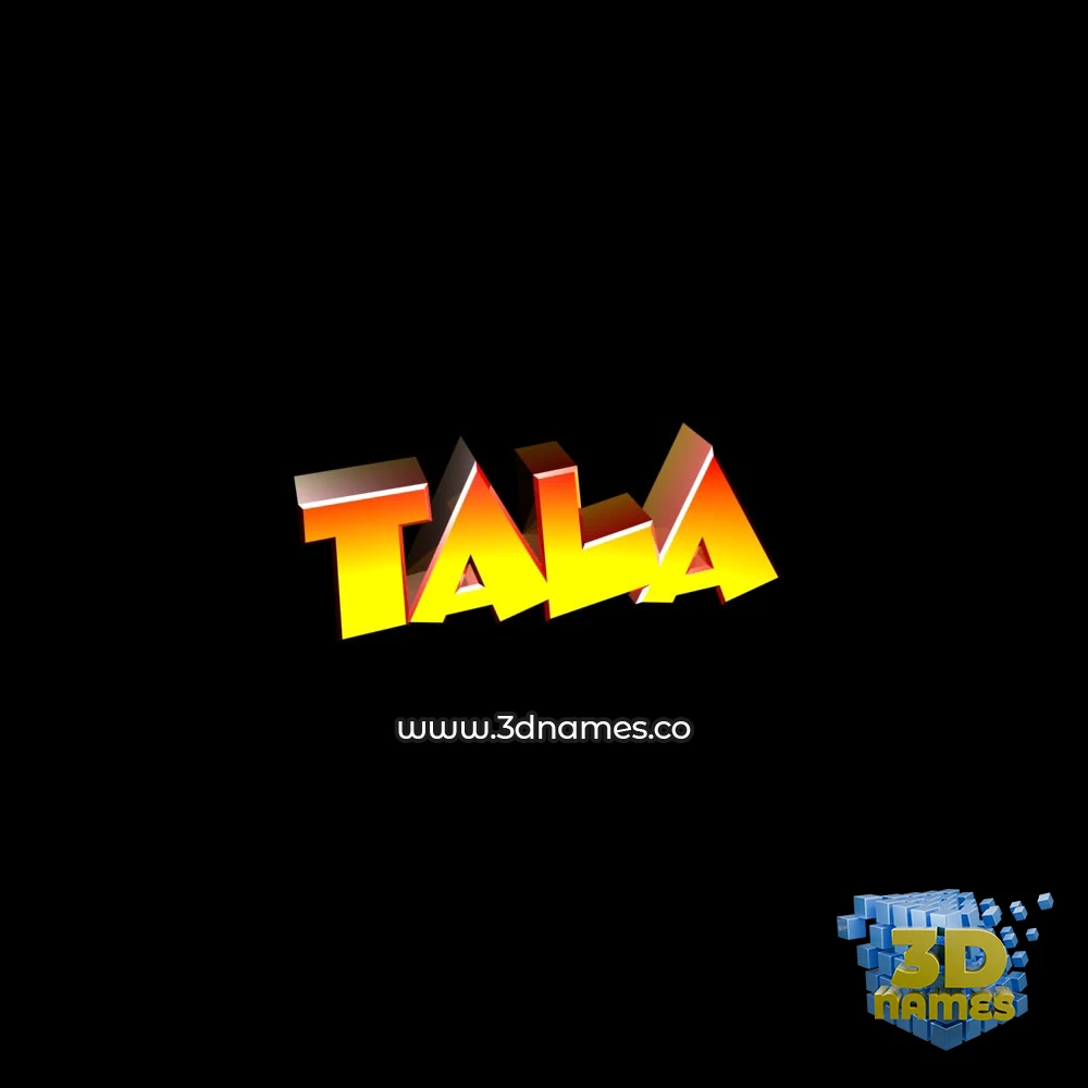 tala in Black Background style - 3D name wallpaper