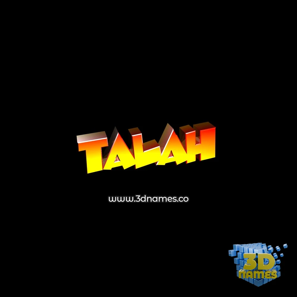 talah in Black Background style - 3D name wallpaper
