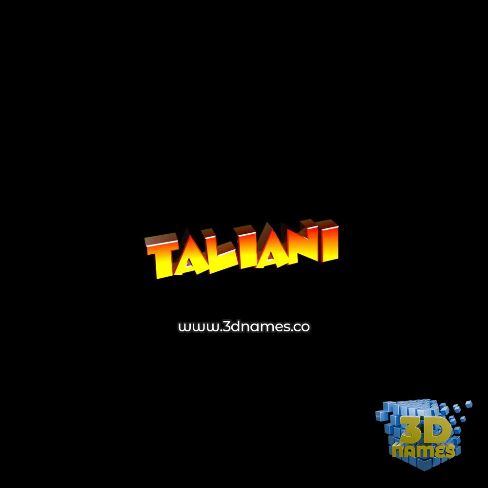 taliani in Black Background style - 3D name wallpaper
