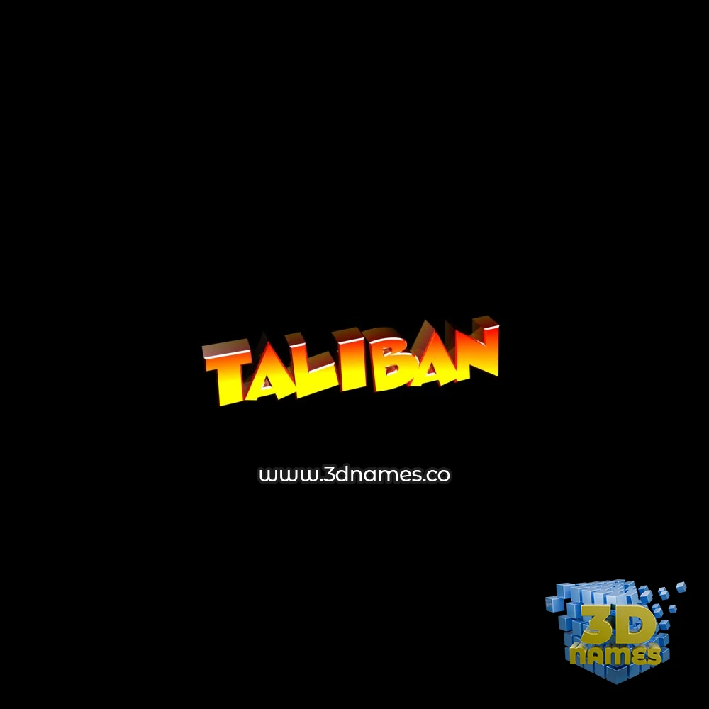 taliban in Black Background style - 3D name wallpaper