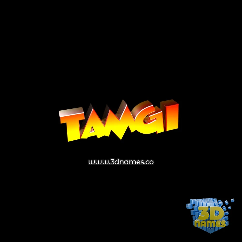 tamgi in Black Background style - 3D name wallpaper