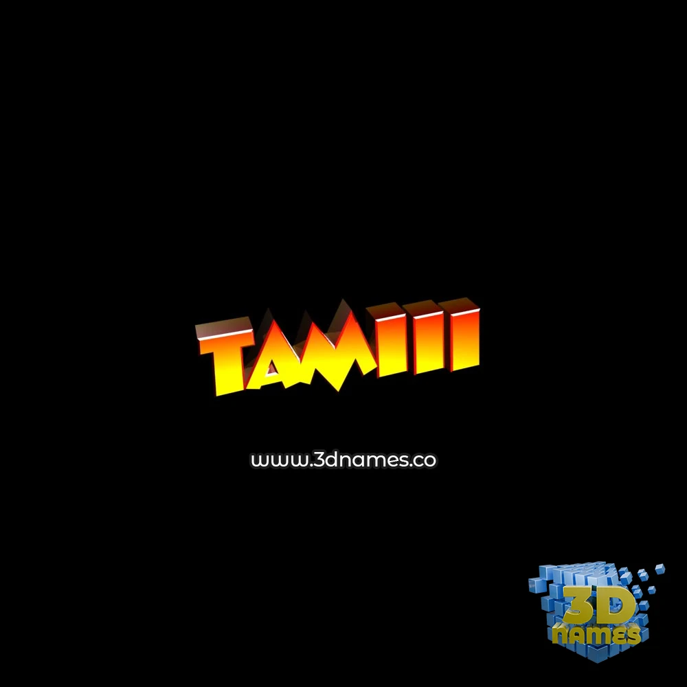 tamiii in Black Background style - 3D name wallpaper