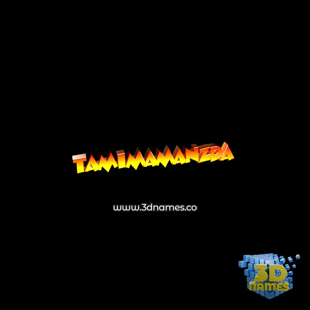 tamimamanzda in Black Background style - 3D name wallpaper