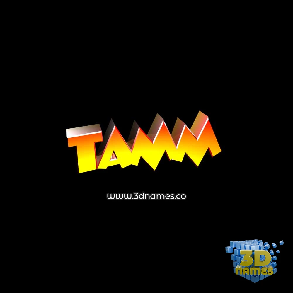 tamm in Black Background style - 3D name wallpaper