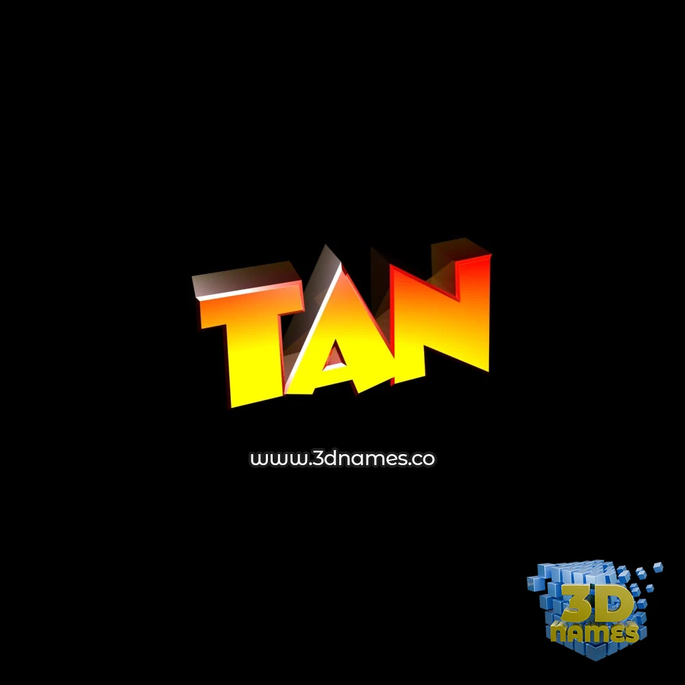 tan in Black Background style - 3D name wallpaper
