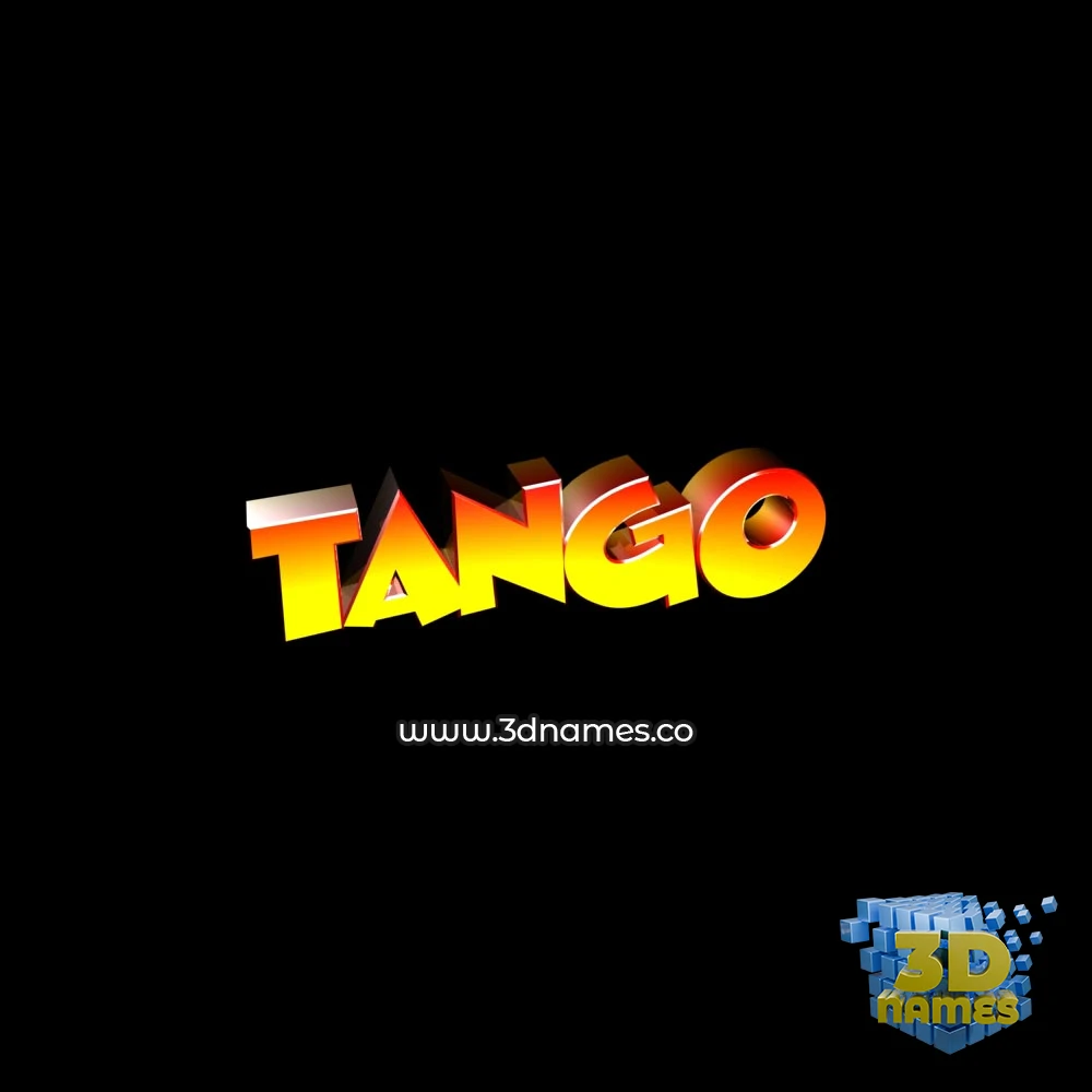 tango in Black Background style - 3D name wallpaper