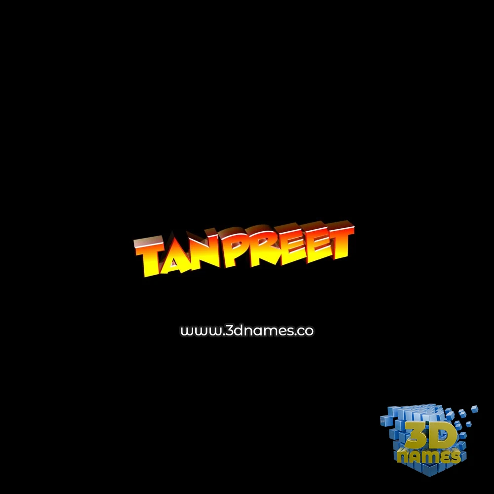 tanpreet in Black Background style - 3D name wallpaper