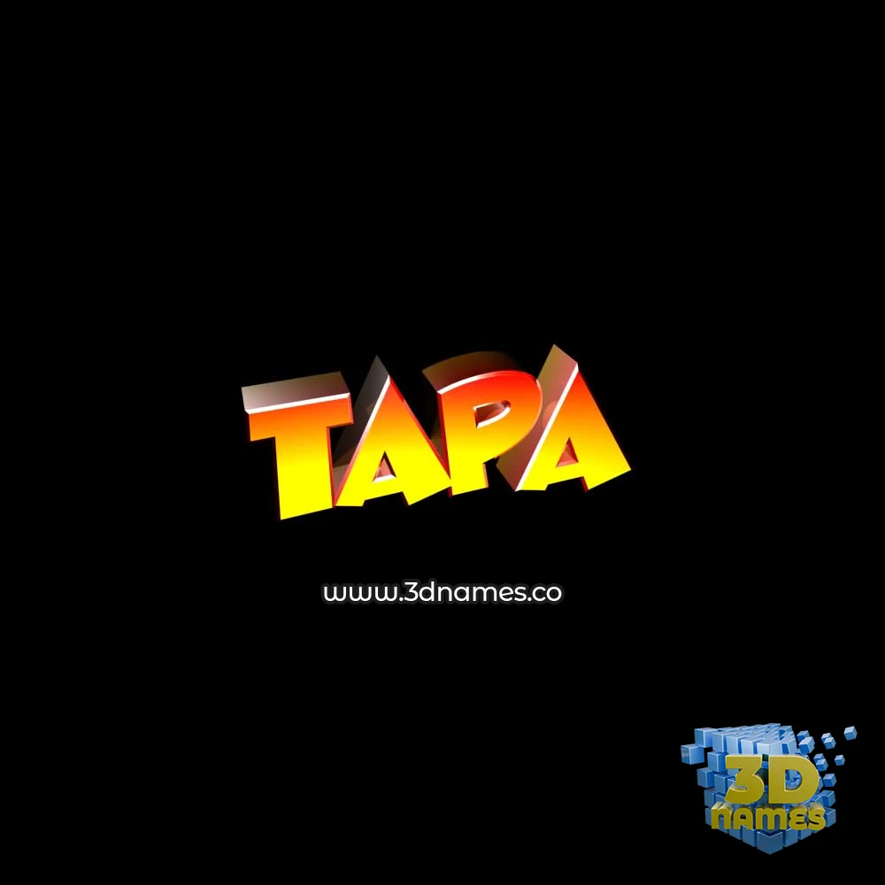 tapa in Black Background style - 3D name wallpaper