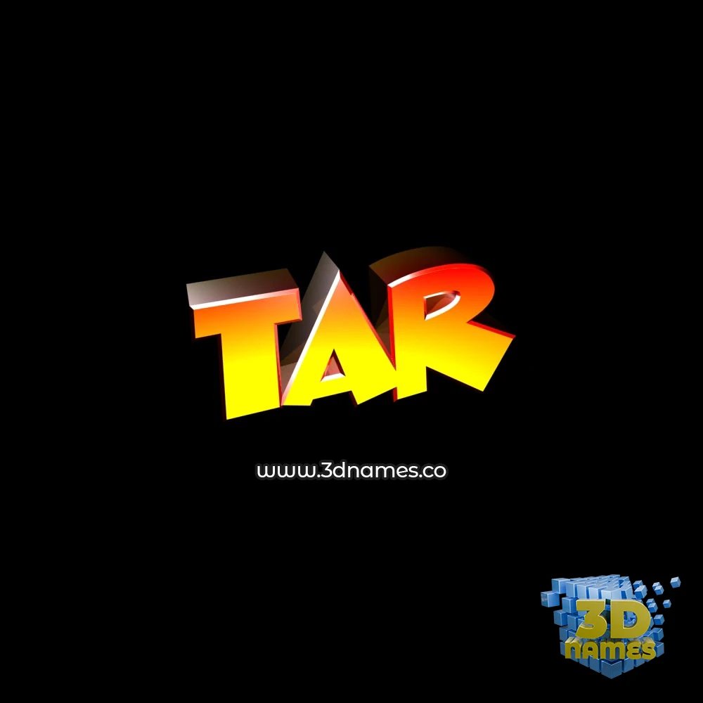 tar in Black Background style - 3D name wallpaper