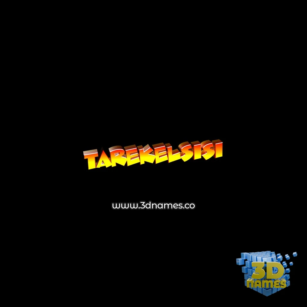tarekelsisi in Black Background style - 3D name wallpaper