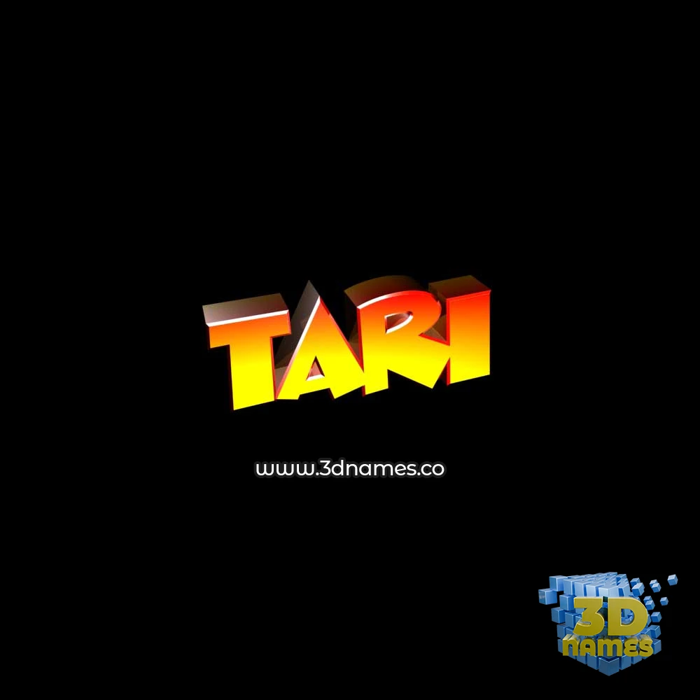 tari in Black Background style - 3D name wallpaper