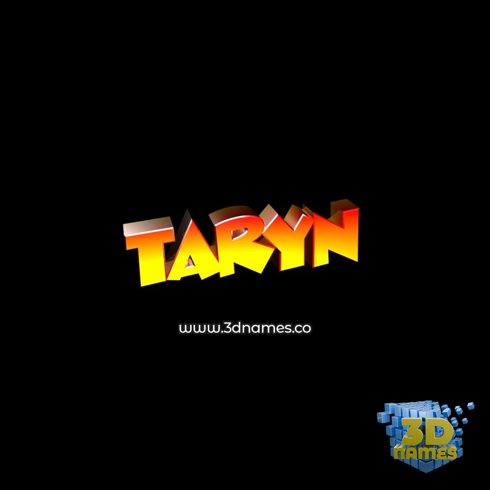 taryn in Black Background style - 3D name wallpaper