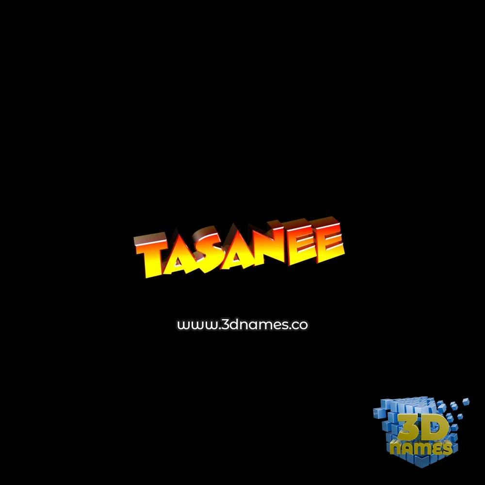 tasanee in Black Background style - 3D name wallpaper