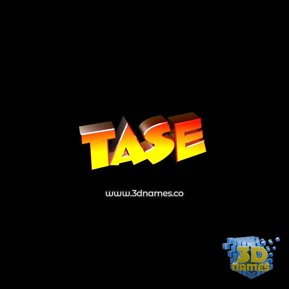 tase in Black Background style - 3D name wallpaper