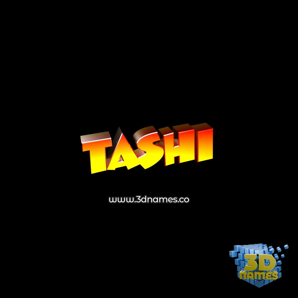 tashi in Black Background style - 3D name wallpaper