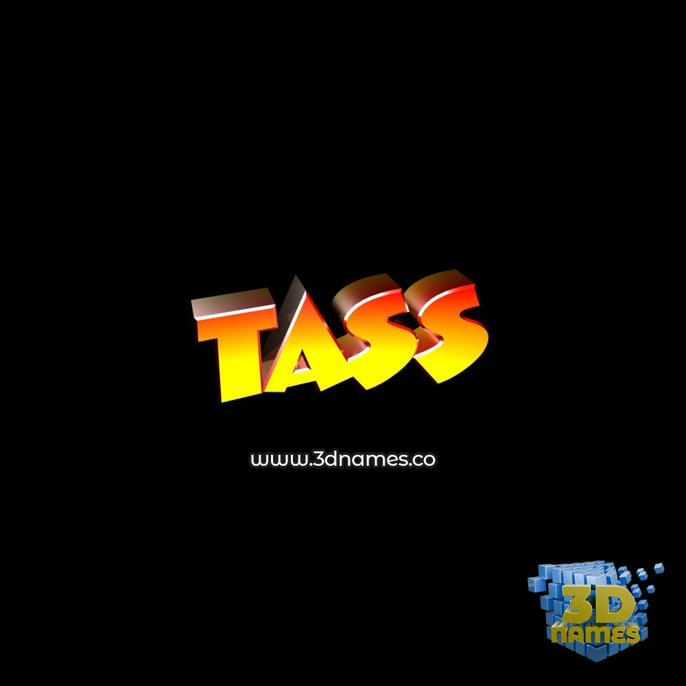 tass in Black Background style - 3D name wallpaper