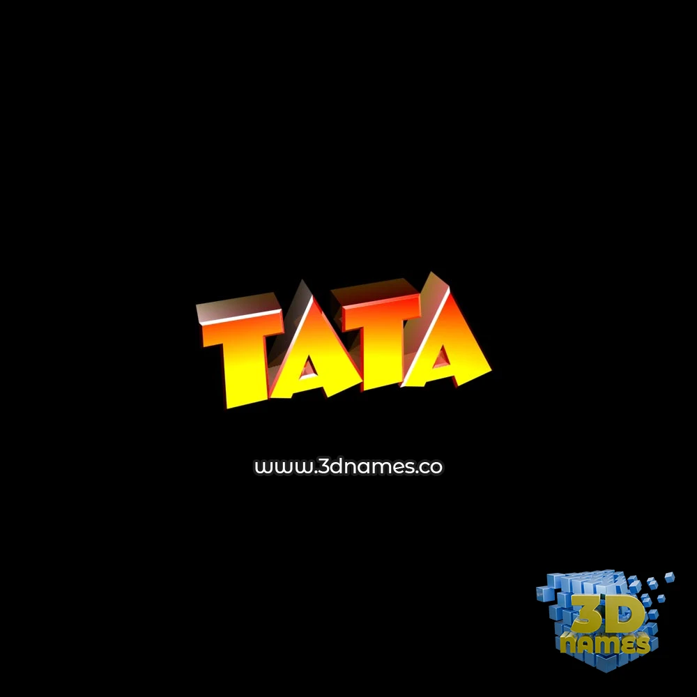 tata in Black Background style - 3D name wallpaper