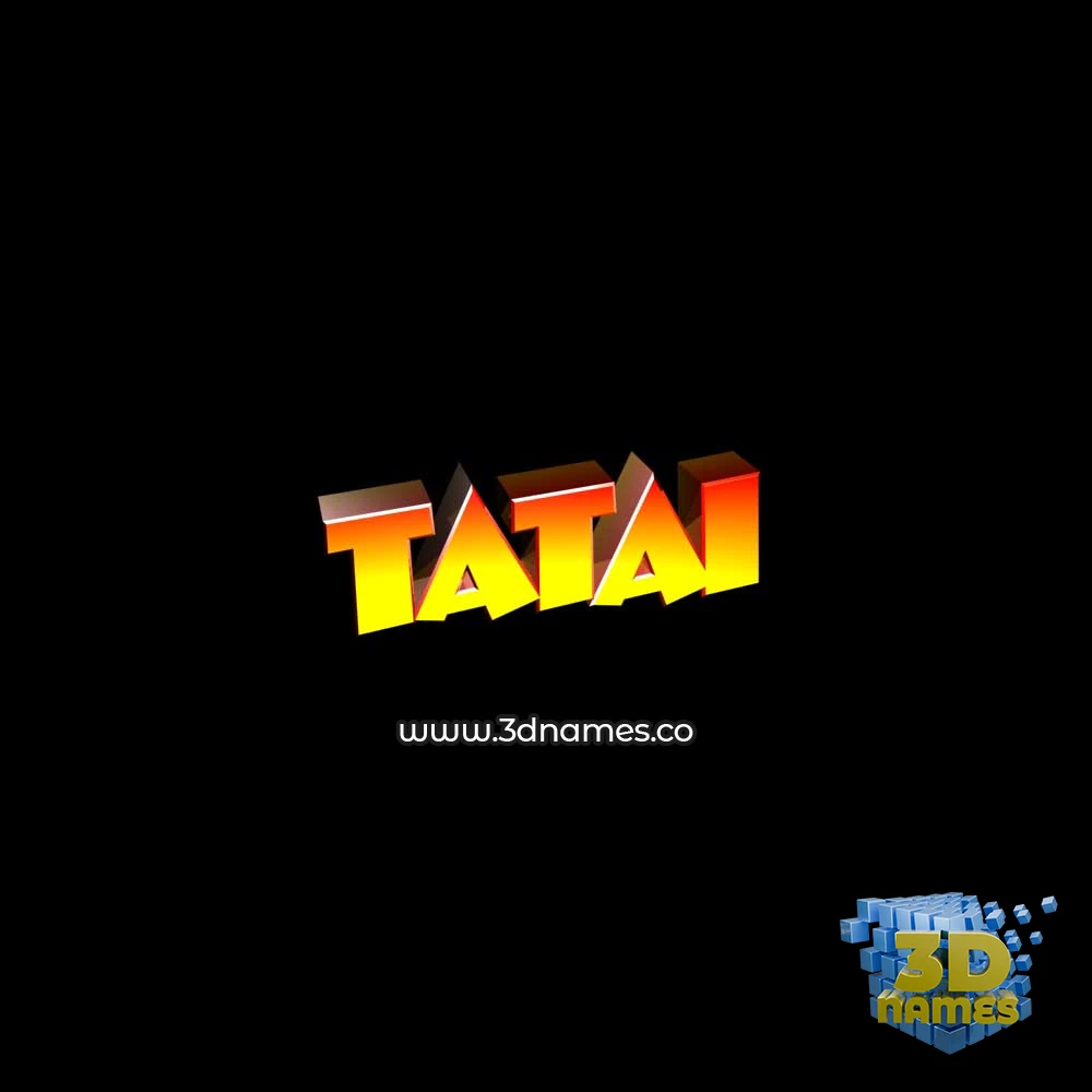 tatai in Black Background style - 3D name wallpaper