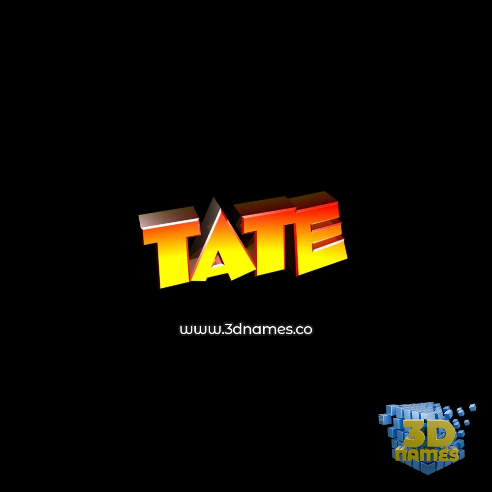 tate in Black Background style - 3D name wallpaper