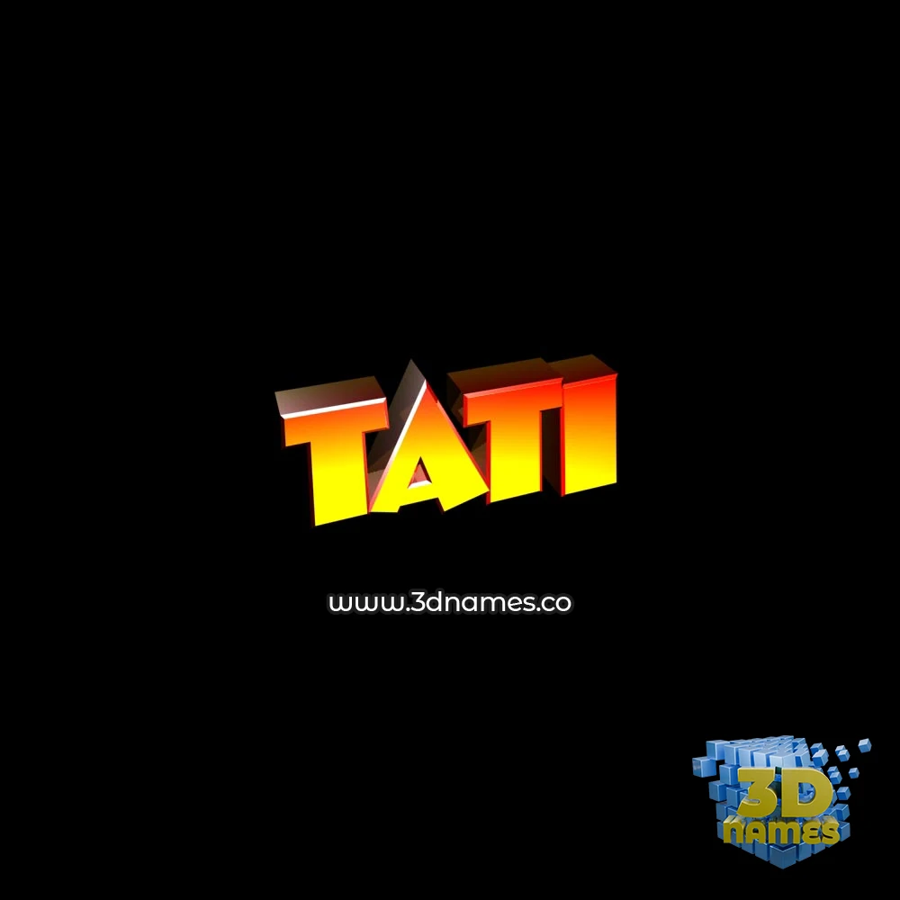 tati in Black Background style - 3D name wallpaper