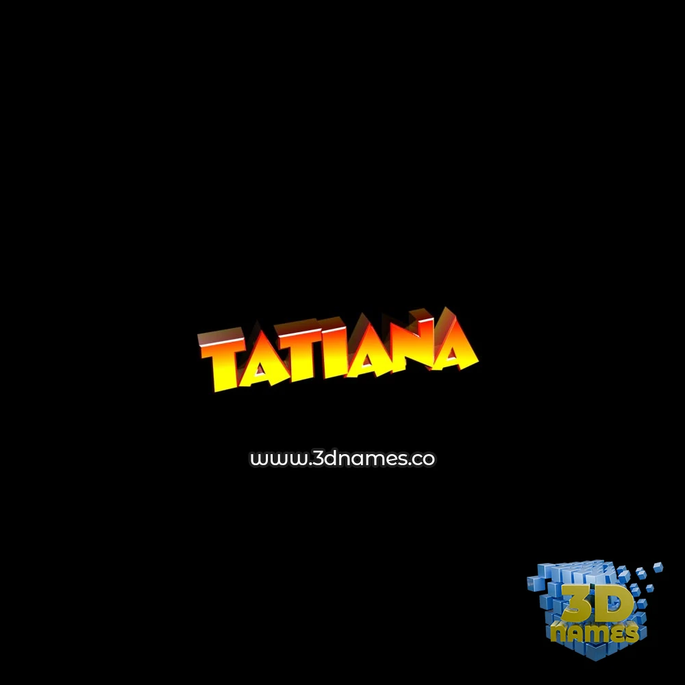 tatiana in Black Background style - 3D name wallpaper