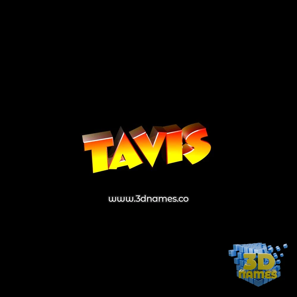 tavis in Black Background style - 3D name wallpaper