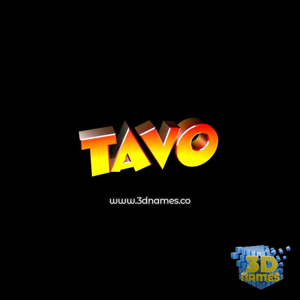 tavo in Black Background style - 3D name wallpaper