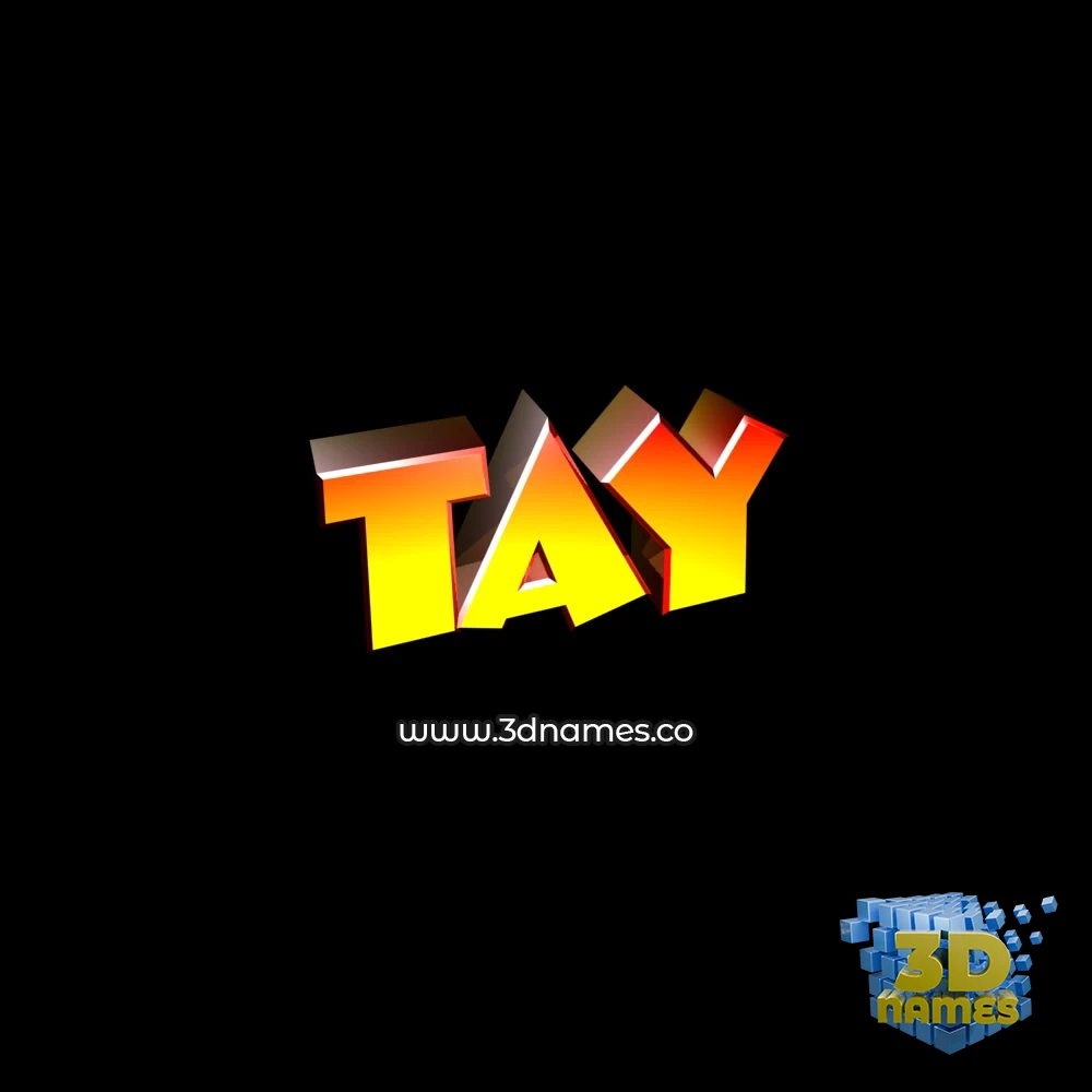 tay in Black Background style - 3D name wallpaper
