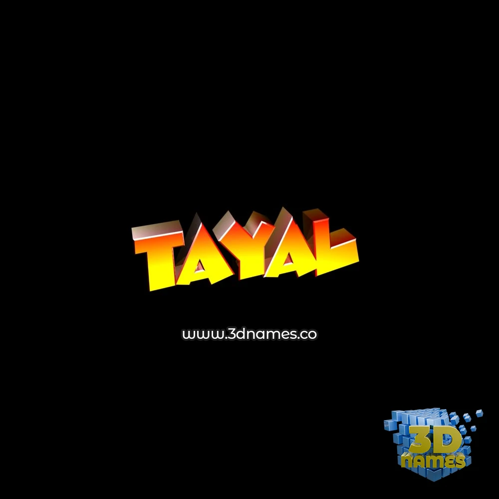tayal in Black Background style - 3D name wallpaper