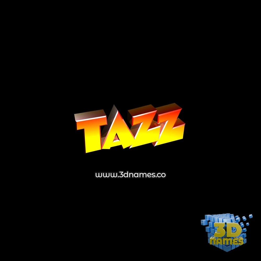 tazz in Black Background style - 3D name wallpaper