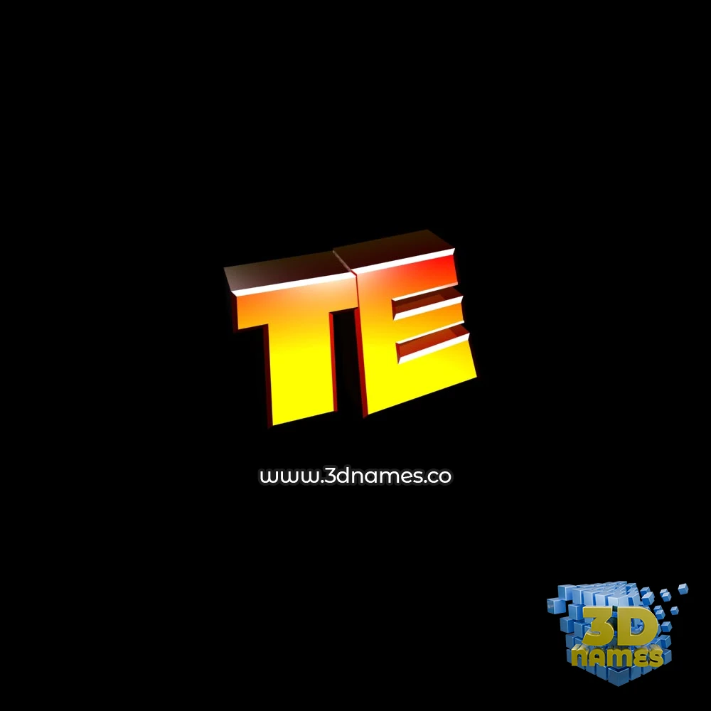 te in Black Background style - 3D name wallpaper
