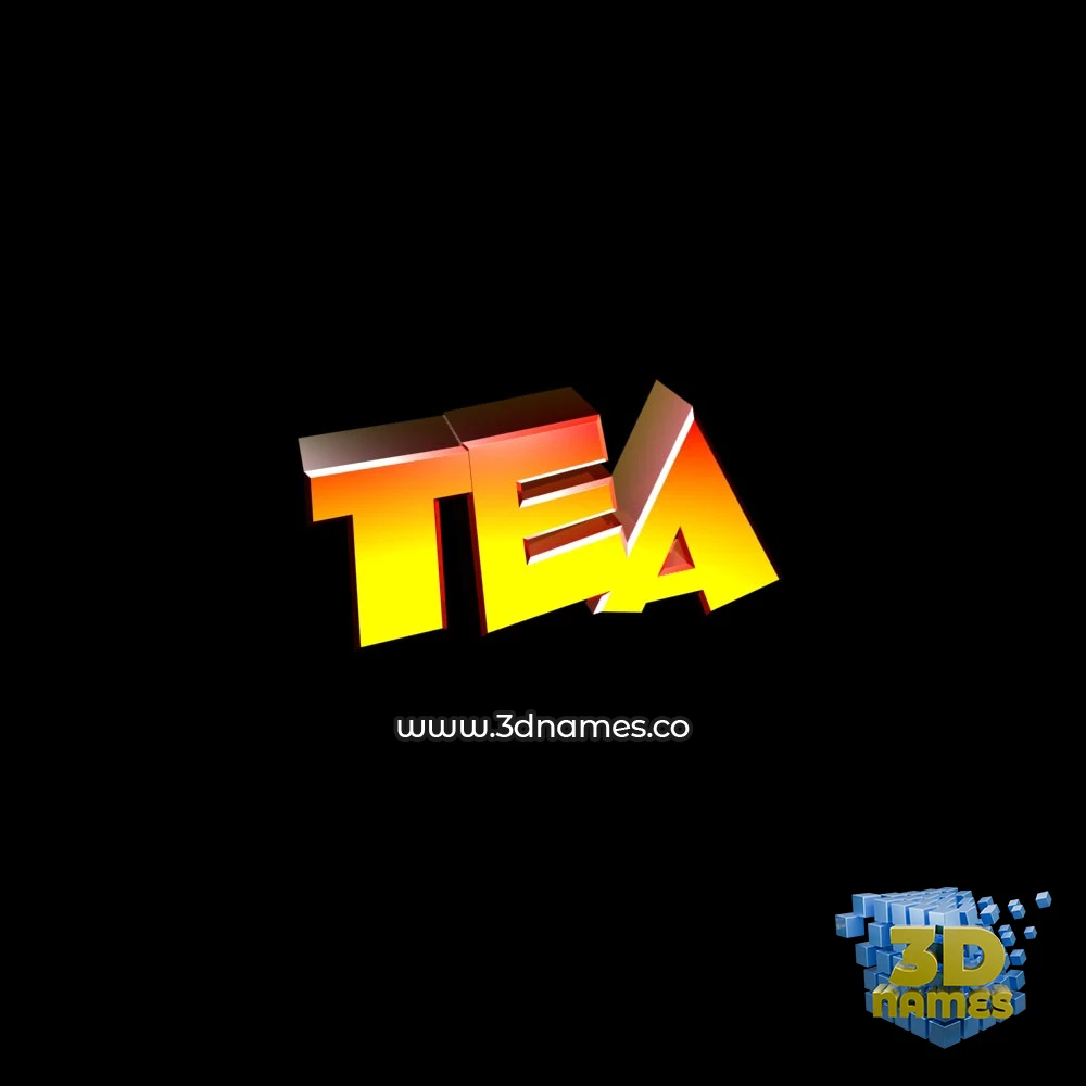 tea in Black Background style - 3D name wallpaper