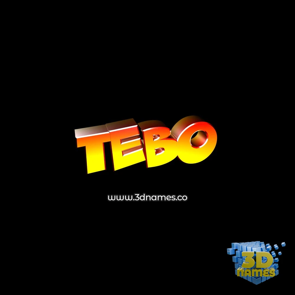 tebo in Black Background style - 3D name wallpaper