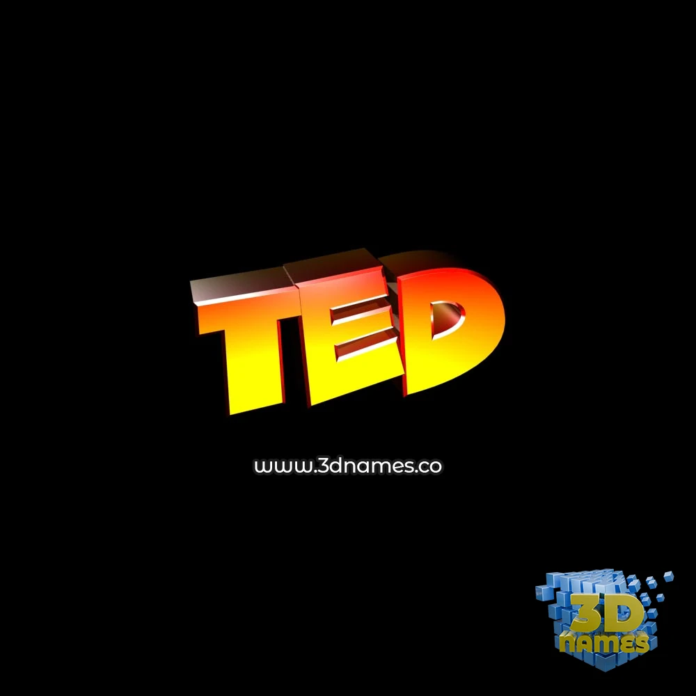 ted in Black Background style - 3D name wallpaper