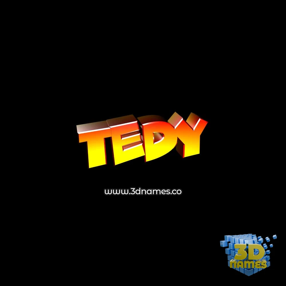 tedy in Black Background style - 3D name wallpaper