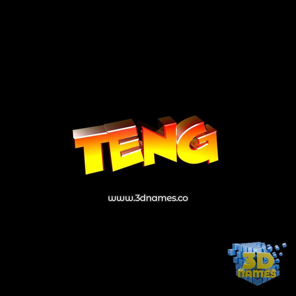 teng in Black Background style - 3D name wallpaper