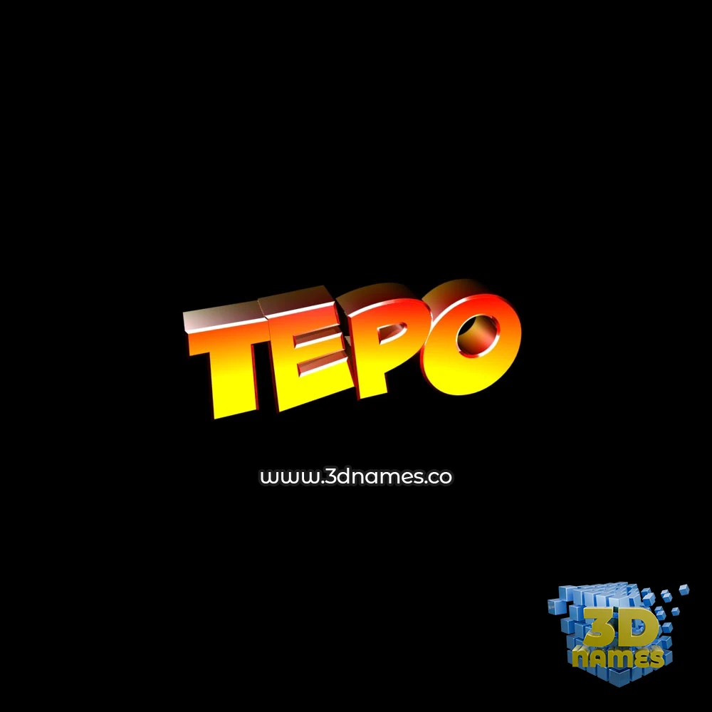 tepo in Black Background style - 3D name wallpaper