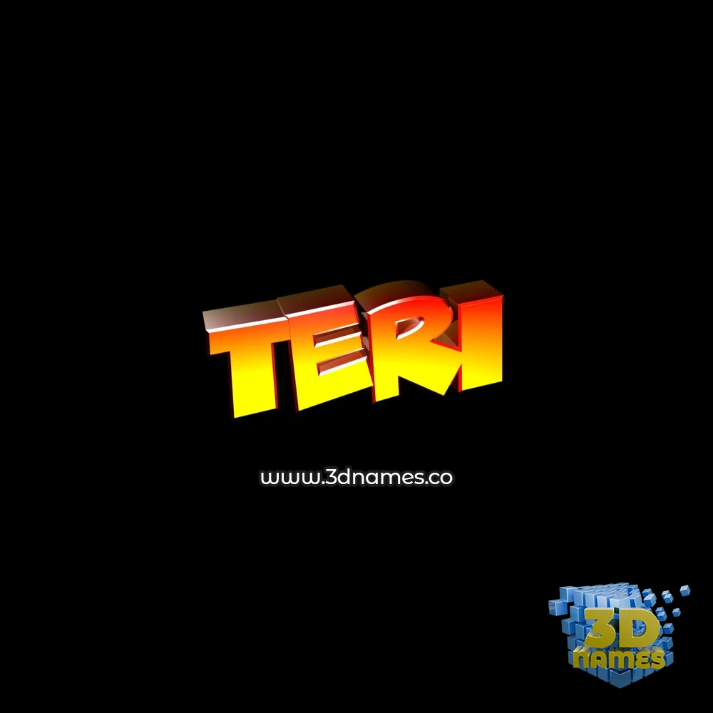 teri in Black Background style - 3D name wallpaper