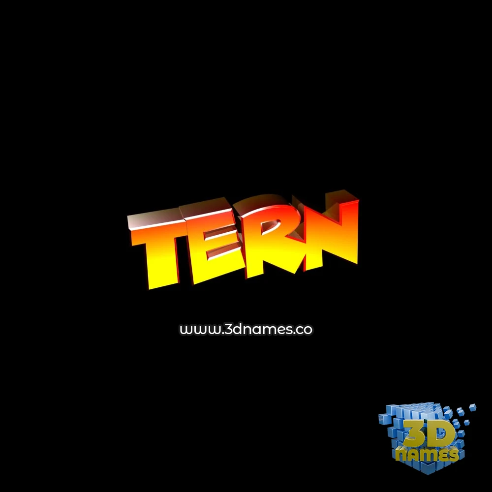 tern in Black Background style - 3D name wallpaper
