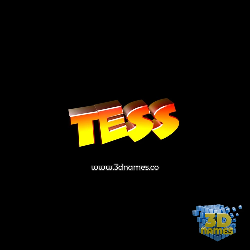 tess in Black Background style - 3D name wallpaper