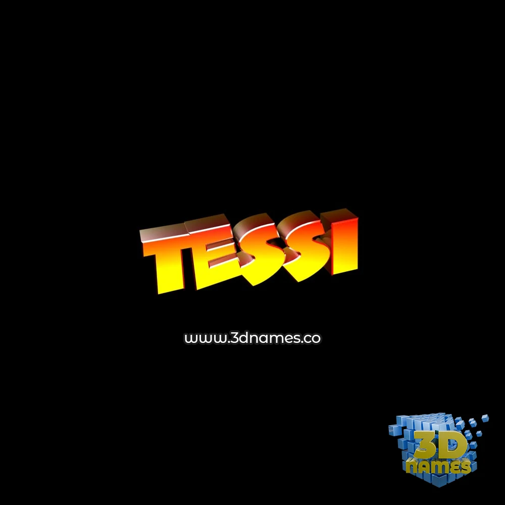 tessi in Black Background style - 3D name wallpaper