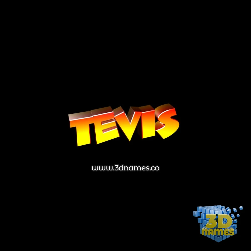 tevis in Black Background style - 3D name wallpaper