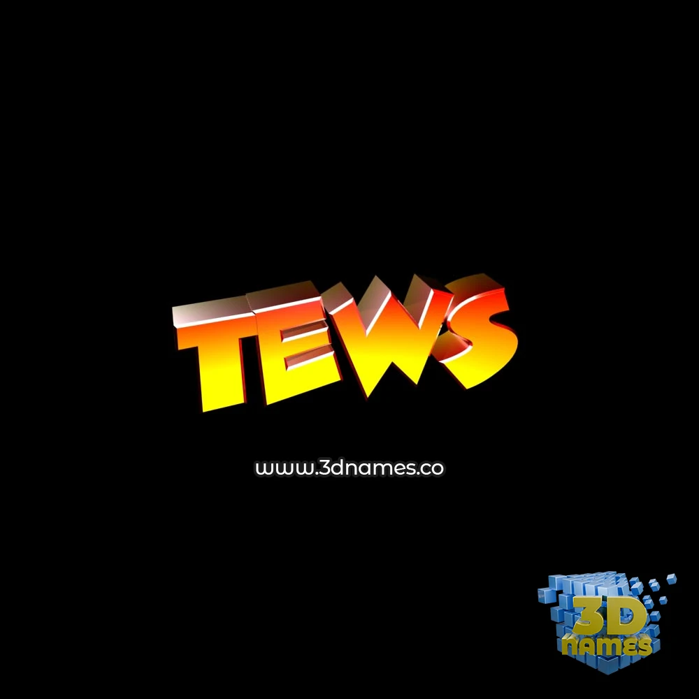 tews in Black Background style - 3D name wallpaper
