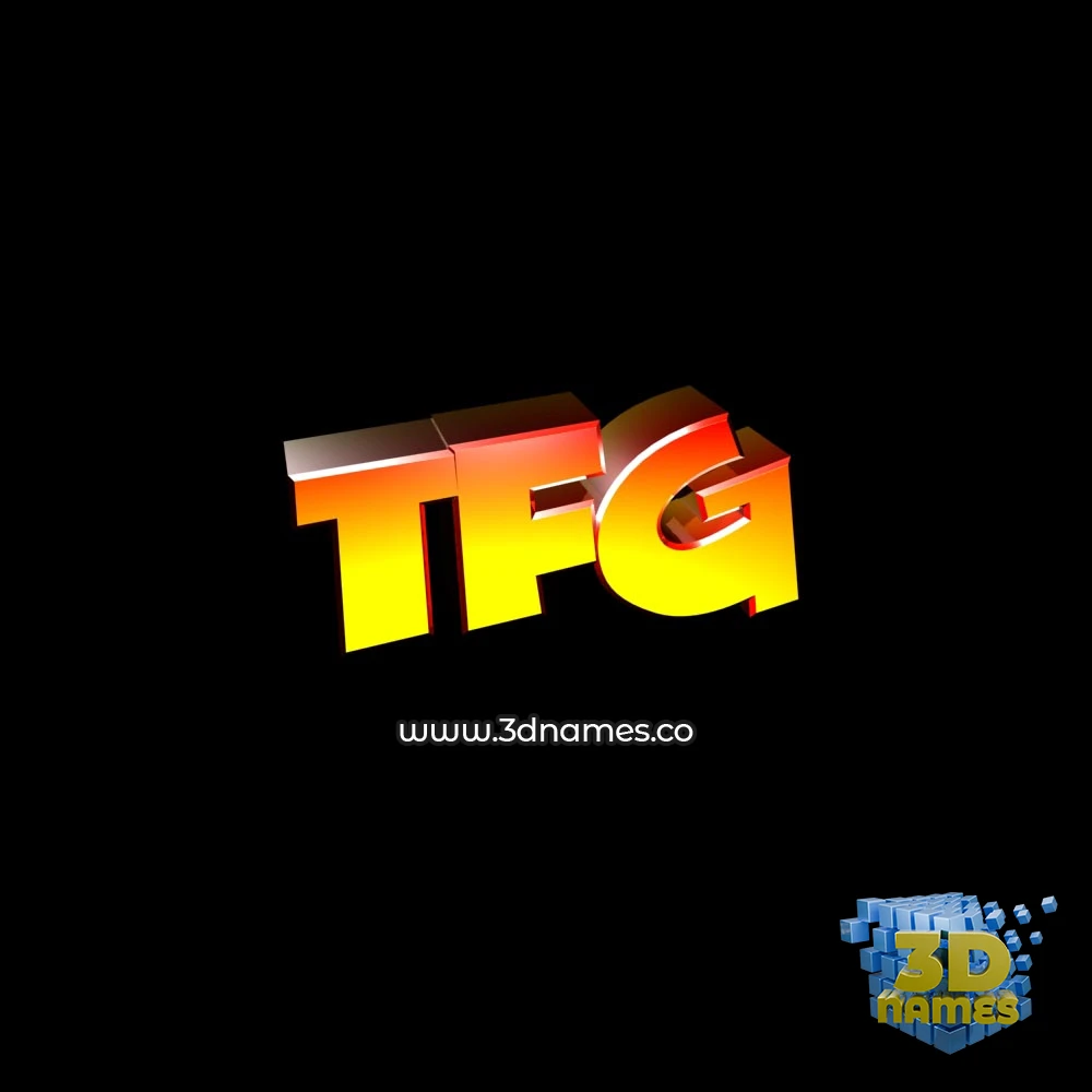 tfg in Black Background style - 3D name wallpaper
