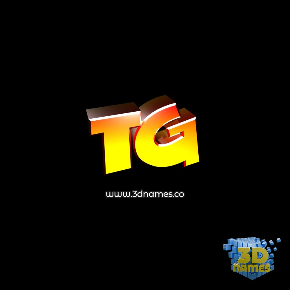 tg in Black Background style - 3D name wallpaper