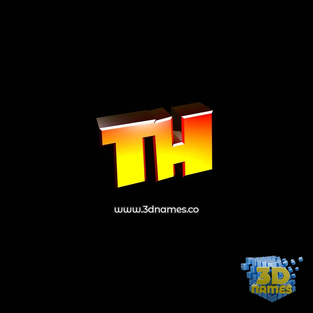 th in Black Background style - 3D name wallpaper