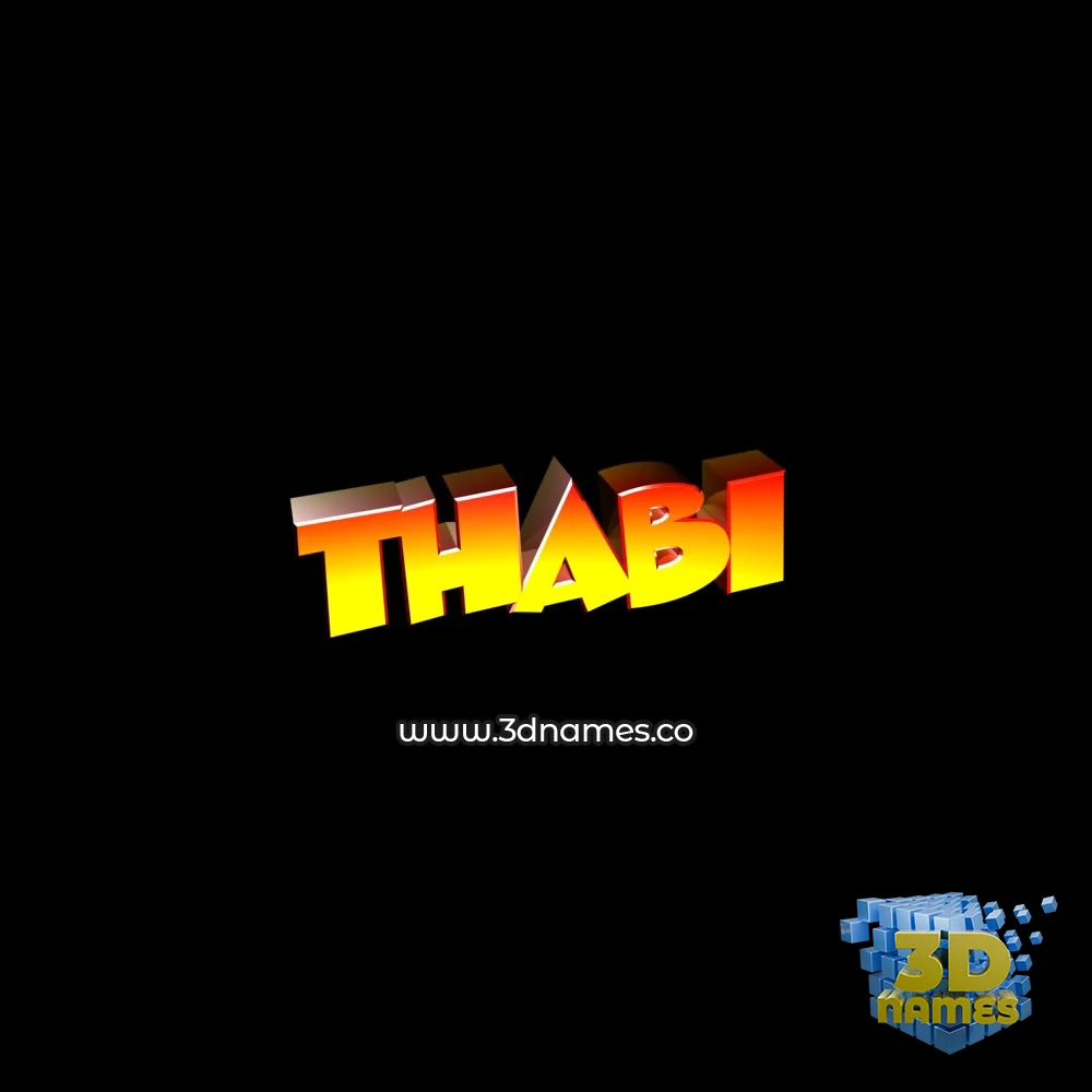 thabi in Black Background style - 3D name wallpaper