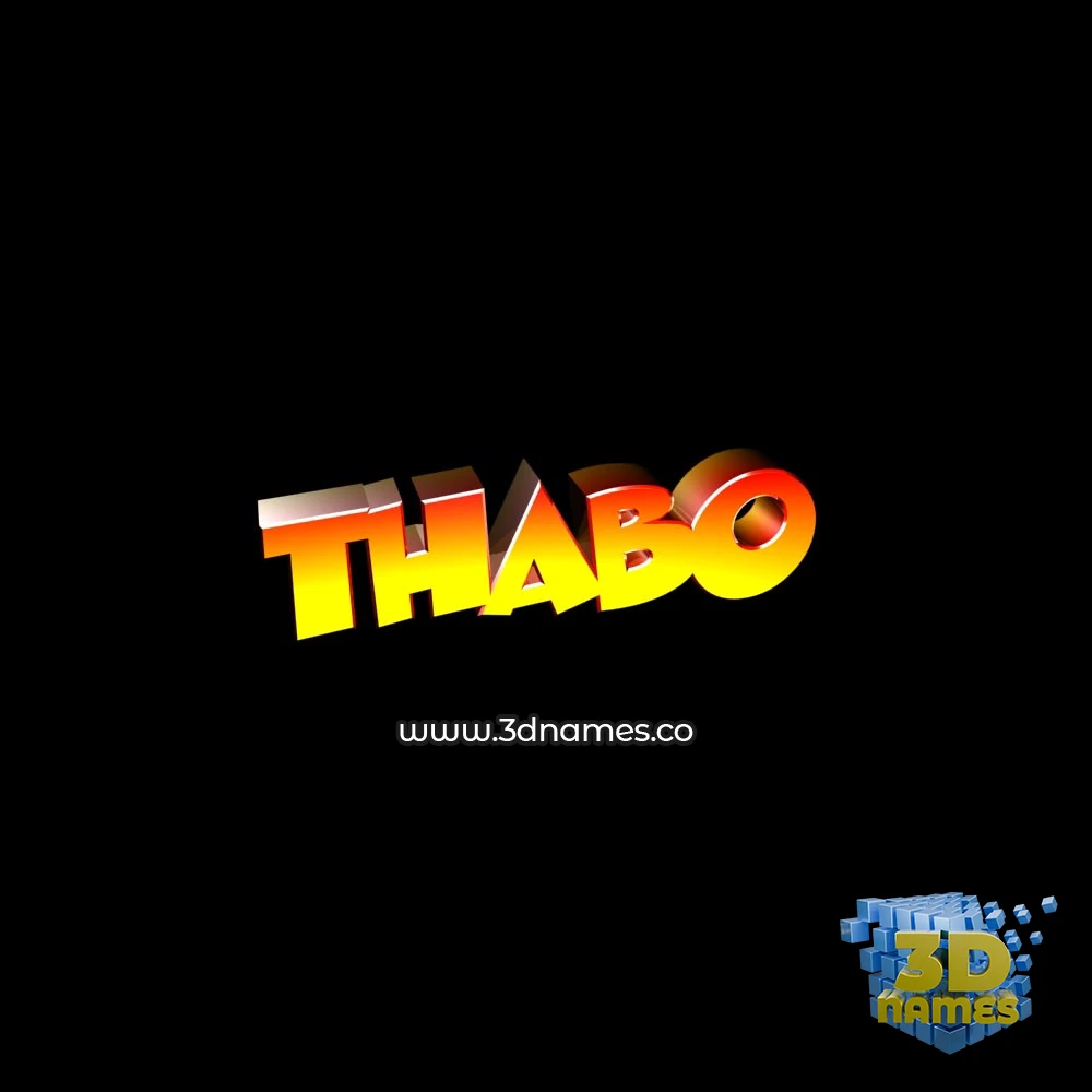 thabo in Black Background style - 3D name wallpaper